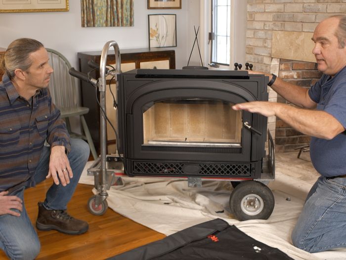 S21 E25, Richard Trethewey installs a wood-burning fireplace insert