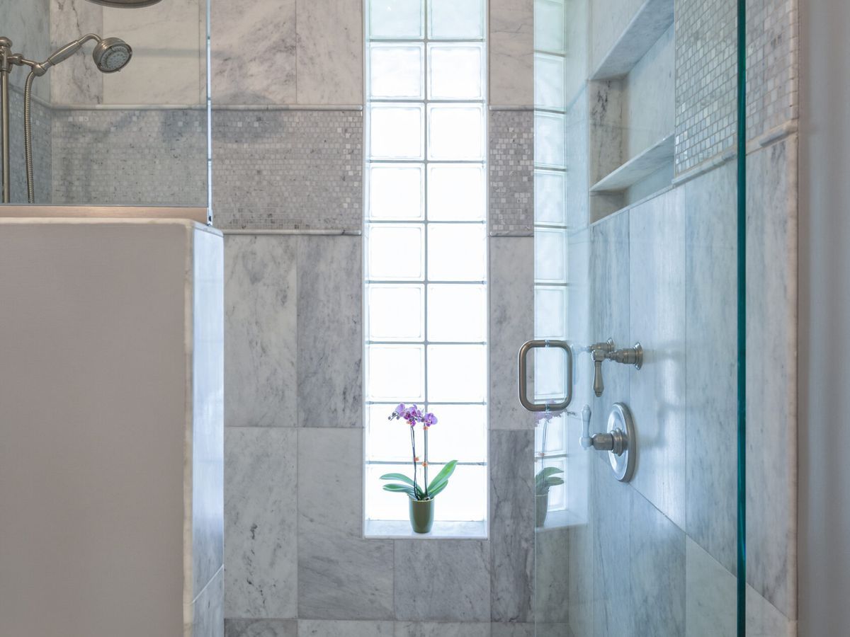 Photo of Glass Blocks installed inside a bathroom