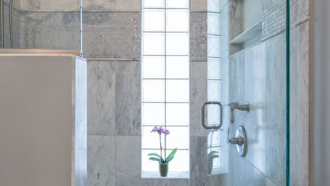 Photo of Glass Blocks installed inside a bathroom