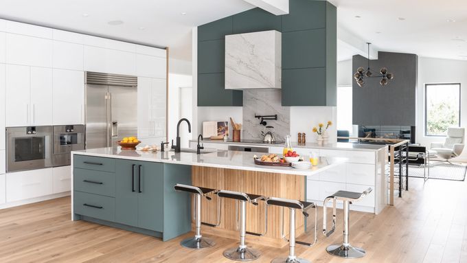 Kitchen with open floorplan.