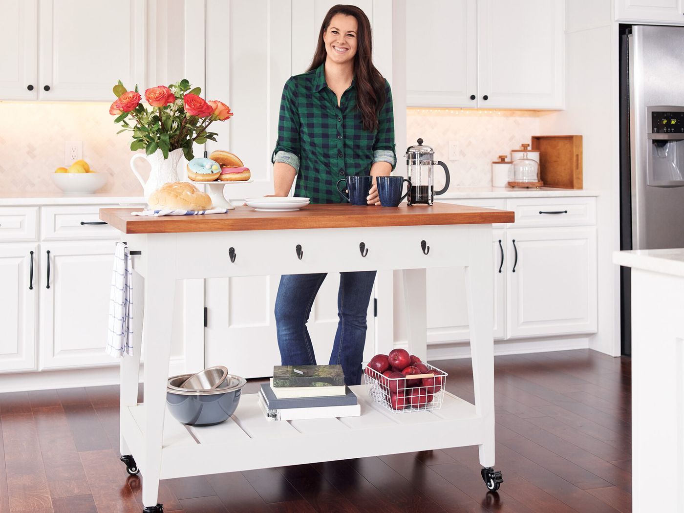 Jenn Largesse of House One builds a mobile kitchen cart